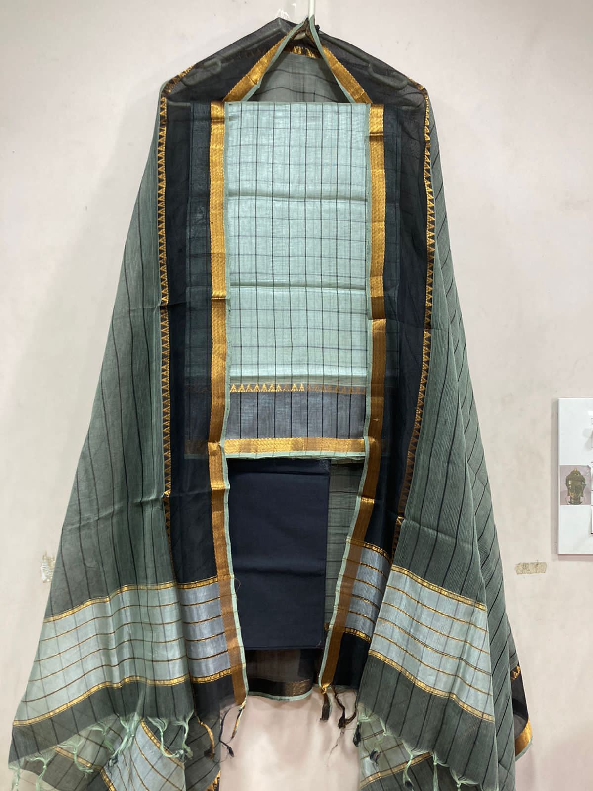 Mangalagiri pattu by cotton dress material