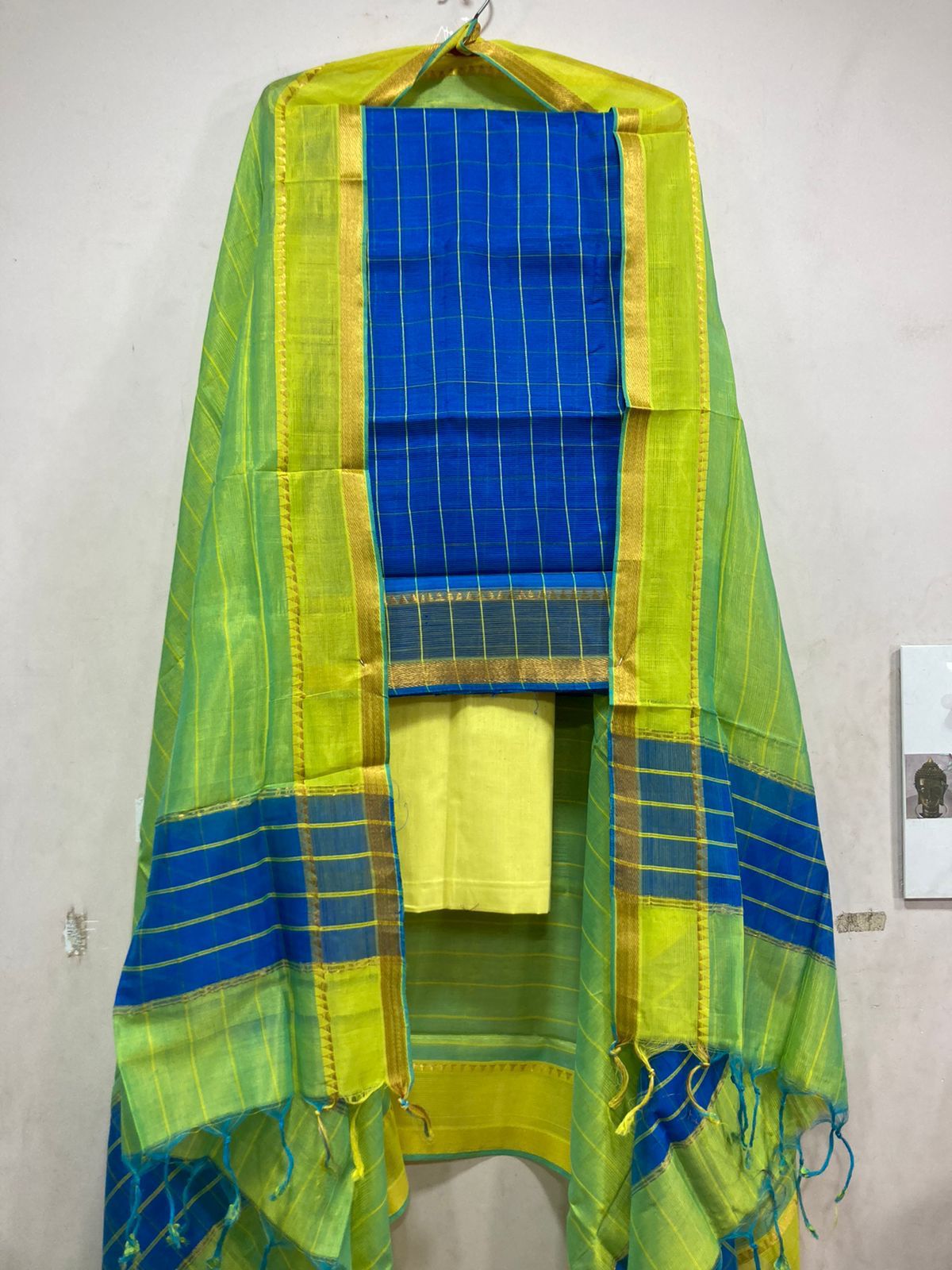 Mangalagiri pattu by cotton dress material