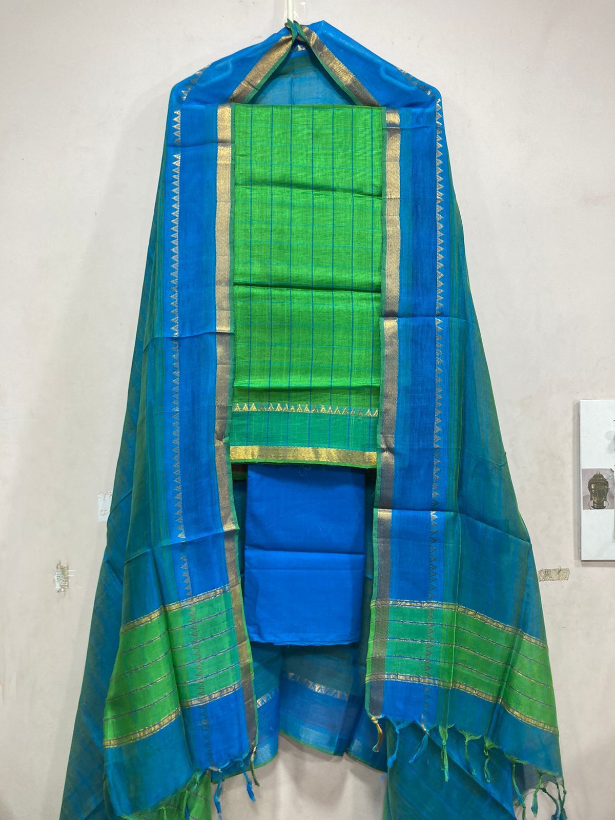Mangalagiri pattu by cotton dress material
