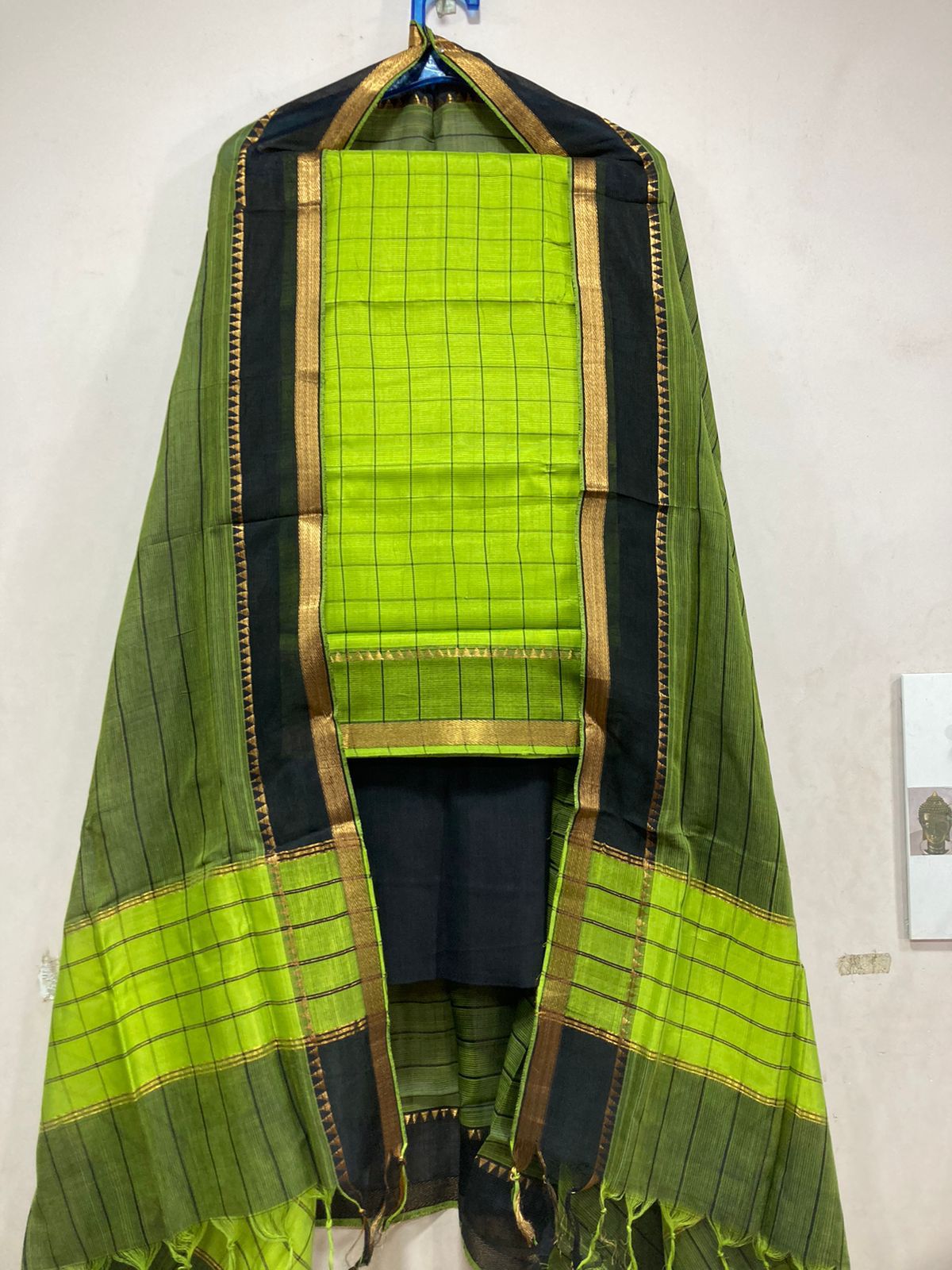 Mangalagiri pattu by cotton dress material
