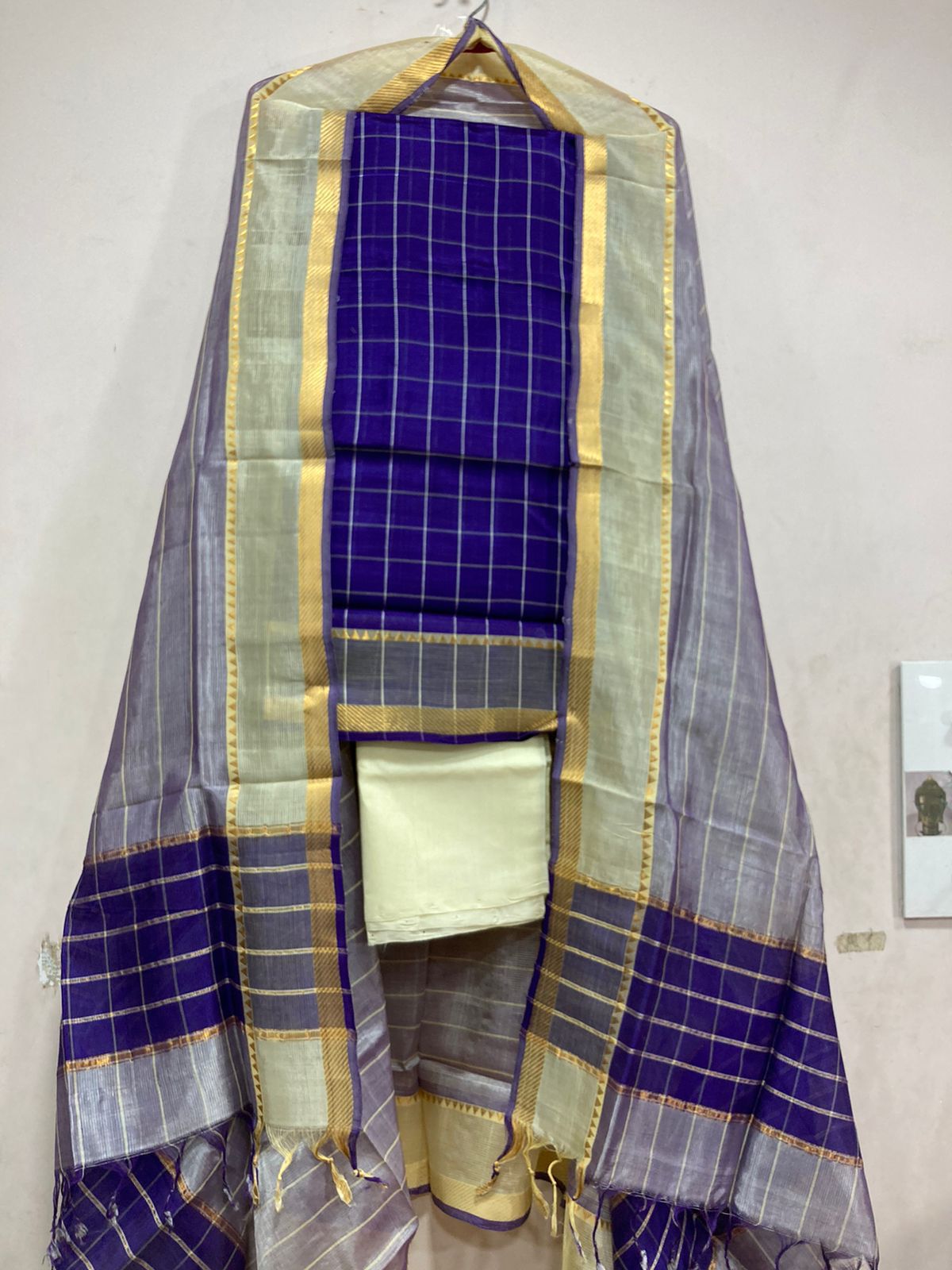 Mangalagiri pattu by cotton dress material