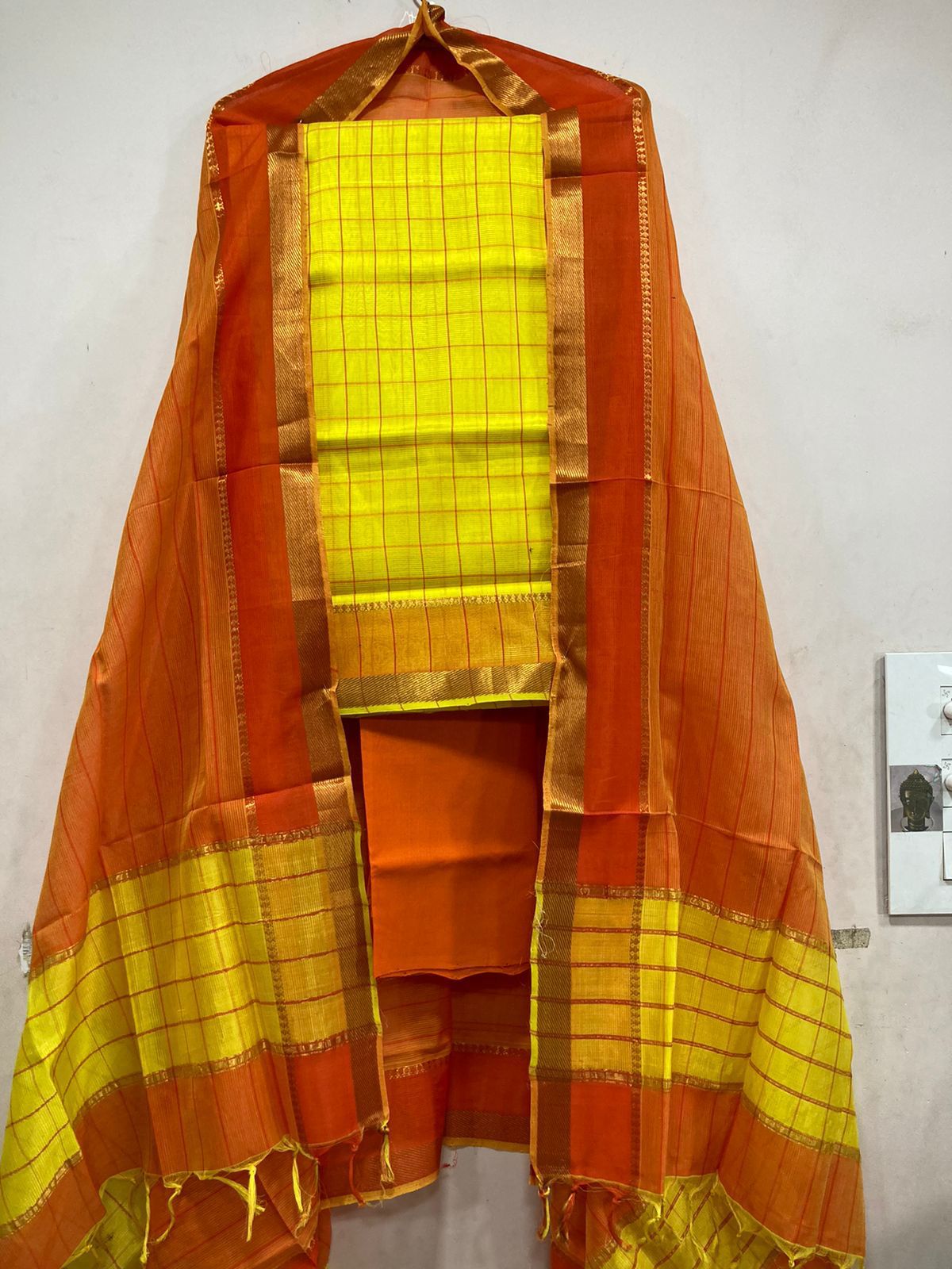 Mangalagiri pattu by cotton dress material
