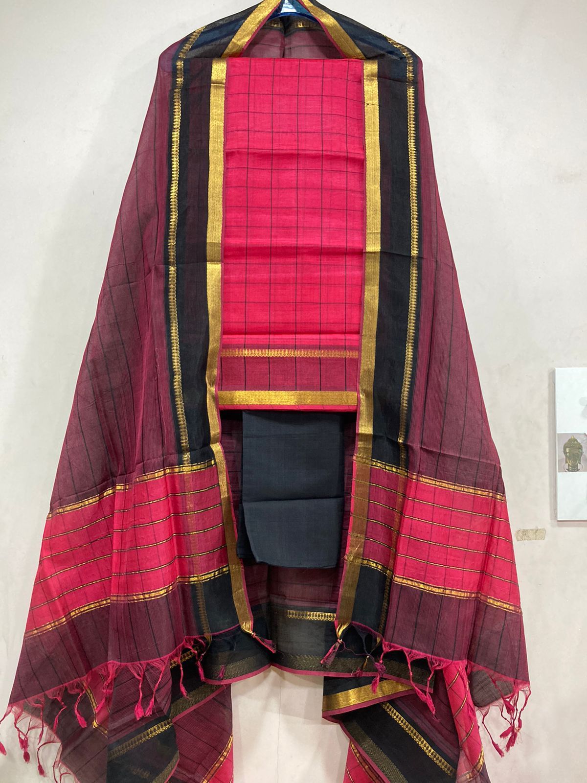 Mangalagiri pattu by cotton dress material