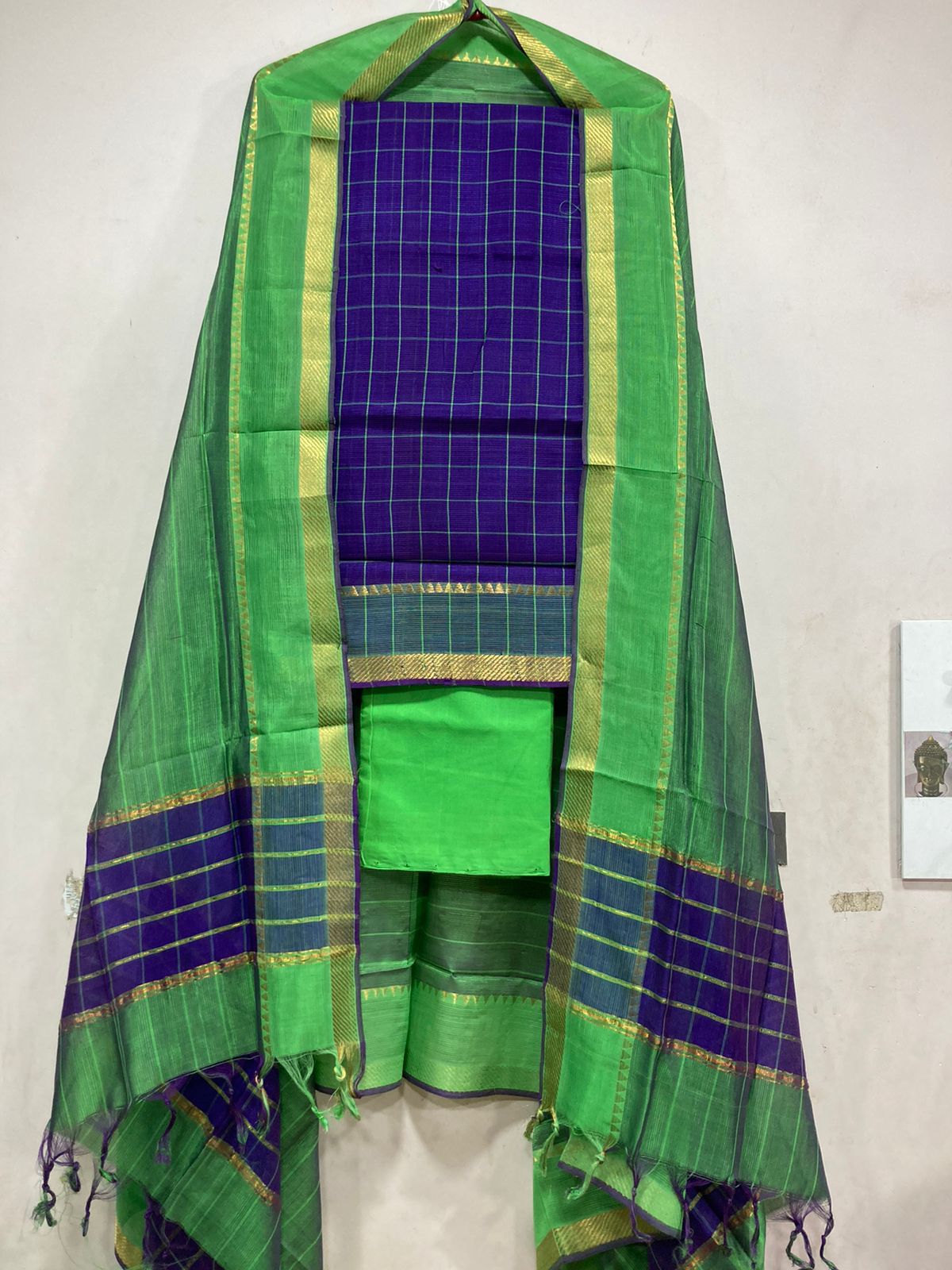 Mangalagiri pattu by cotton dress material