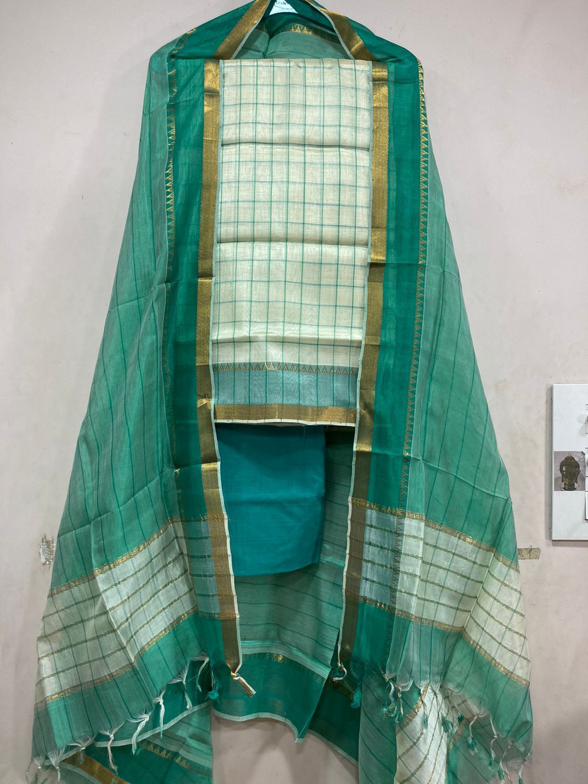 Mangalagiri pattu by cotton dress material