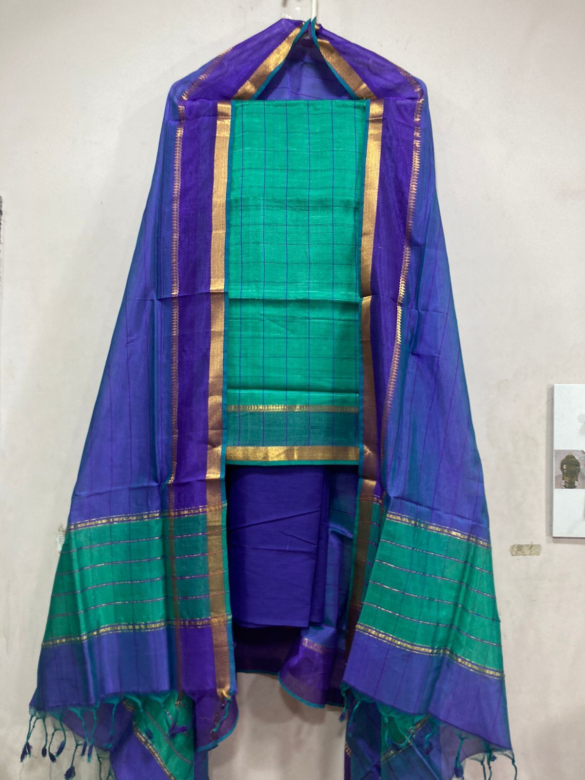 Mangalagiri pattu by cotton dress material