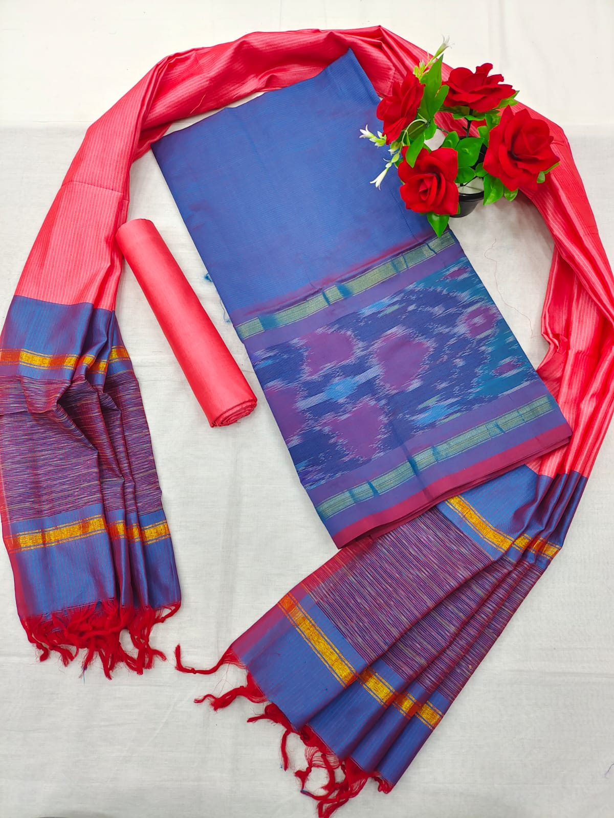 Mangalagiri pattu dress material www.vannamayil