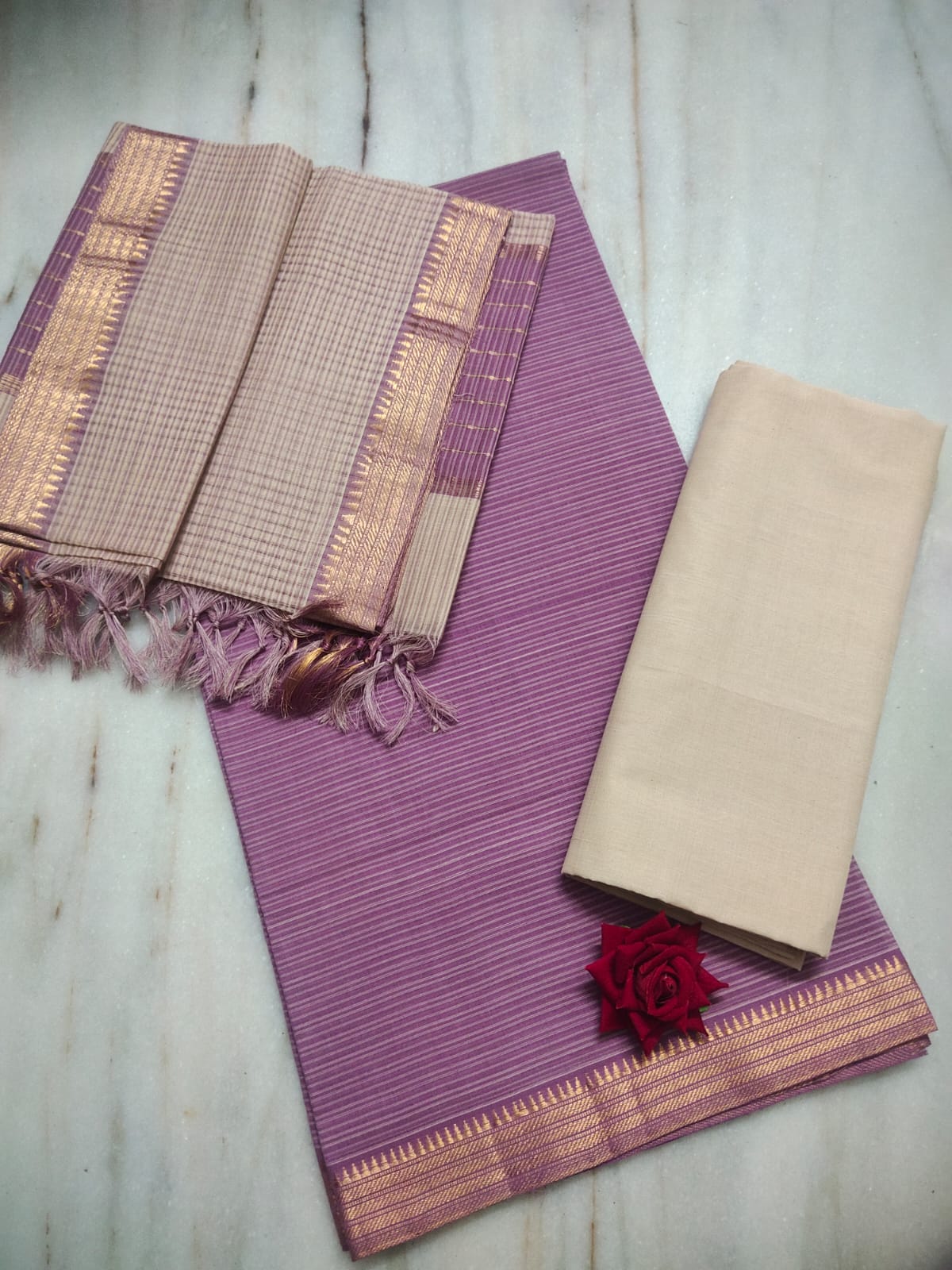 Mangalagiri pure handloom cotton by cotton dress material