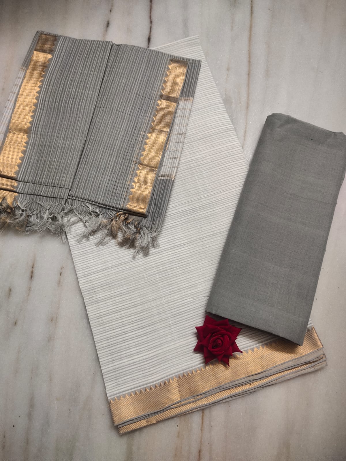 Mangalagiri pure handloom cotton by cotton dress material