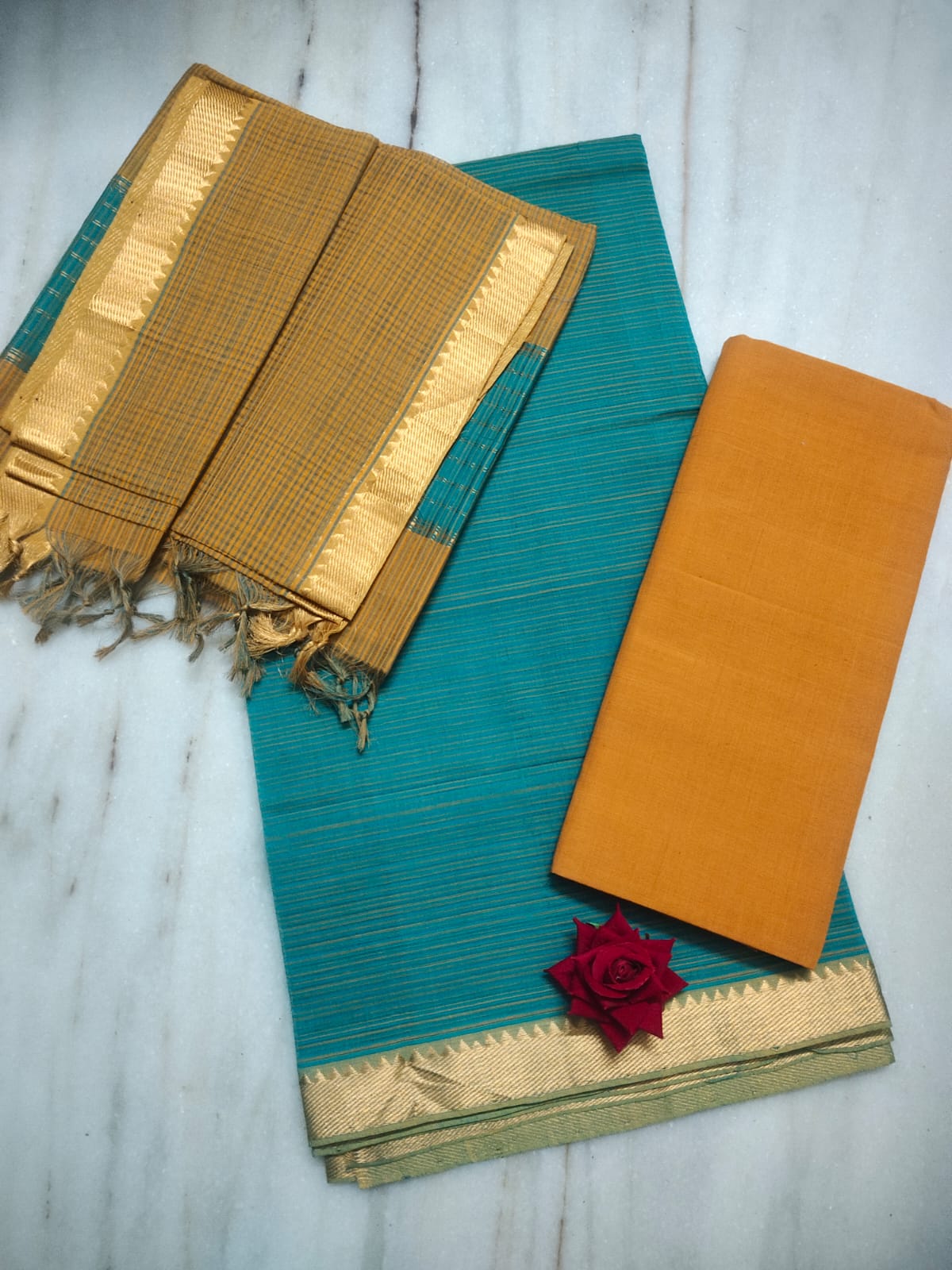 Mangalagiri pure handloom cotton by cotton dress material