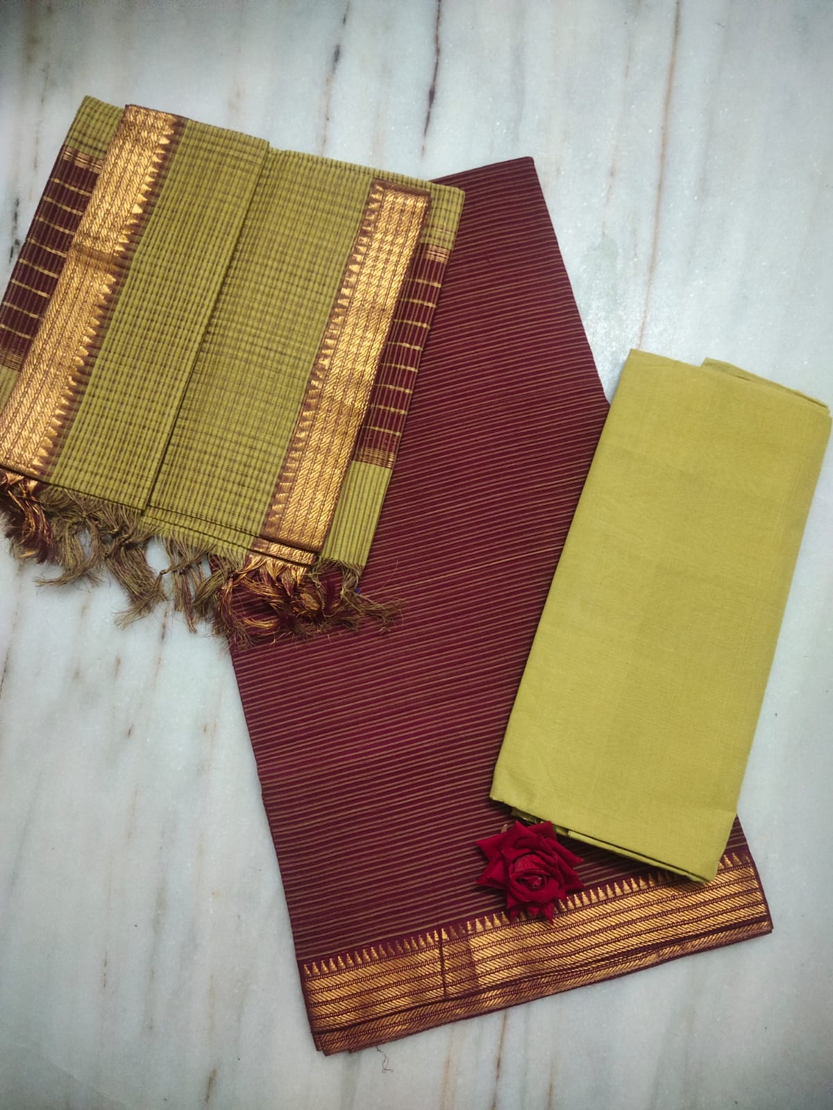 Mangalagiri pure handloom cotton by cotton dress material