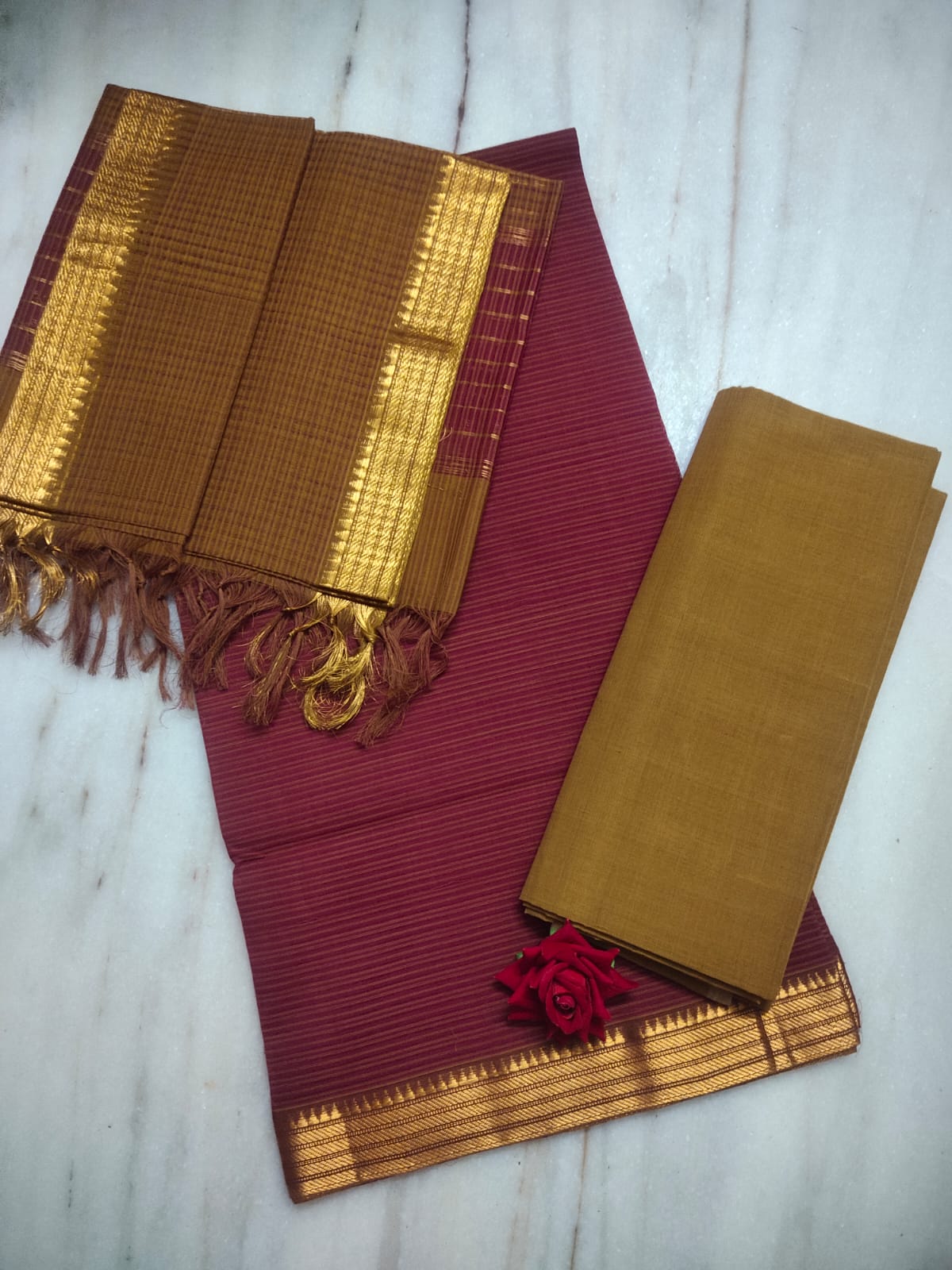 Mangalagiri pure handloom cotton by cotton dress material