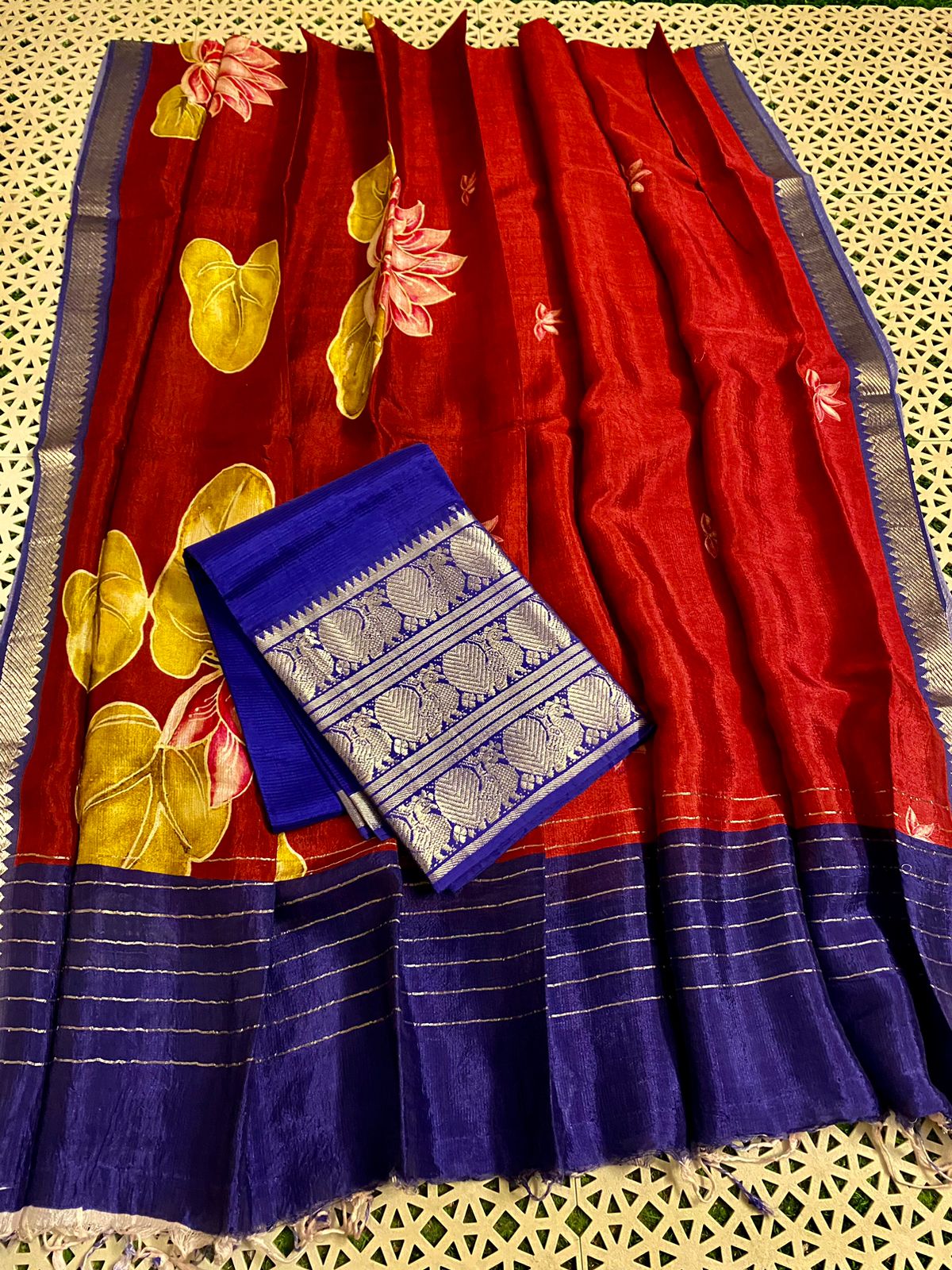 Mangalagiri pure pattu by cotton pen digital printed dress material