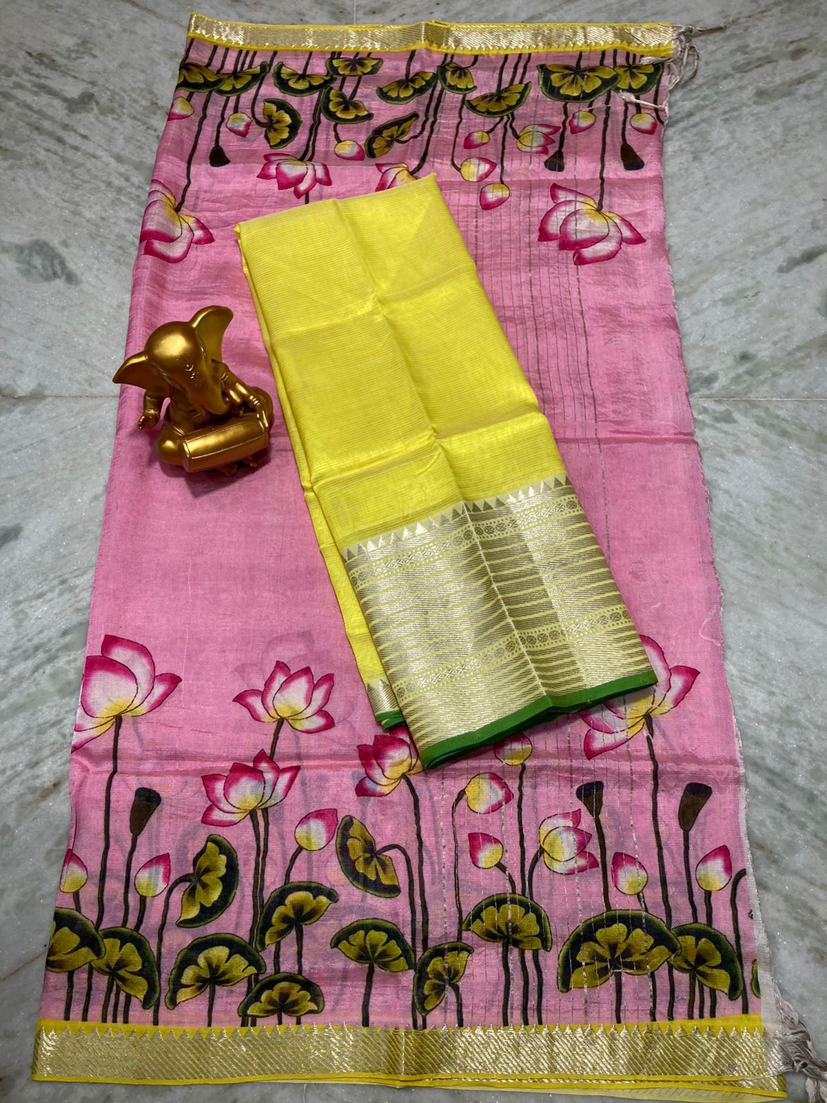 Mangalagiri pure pattu by cotton top and dupatta set