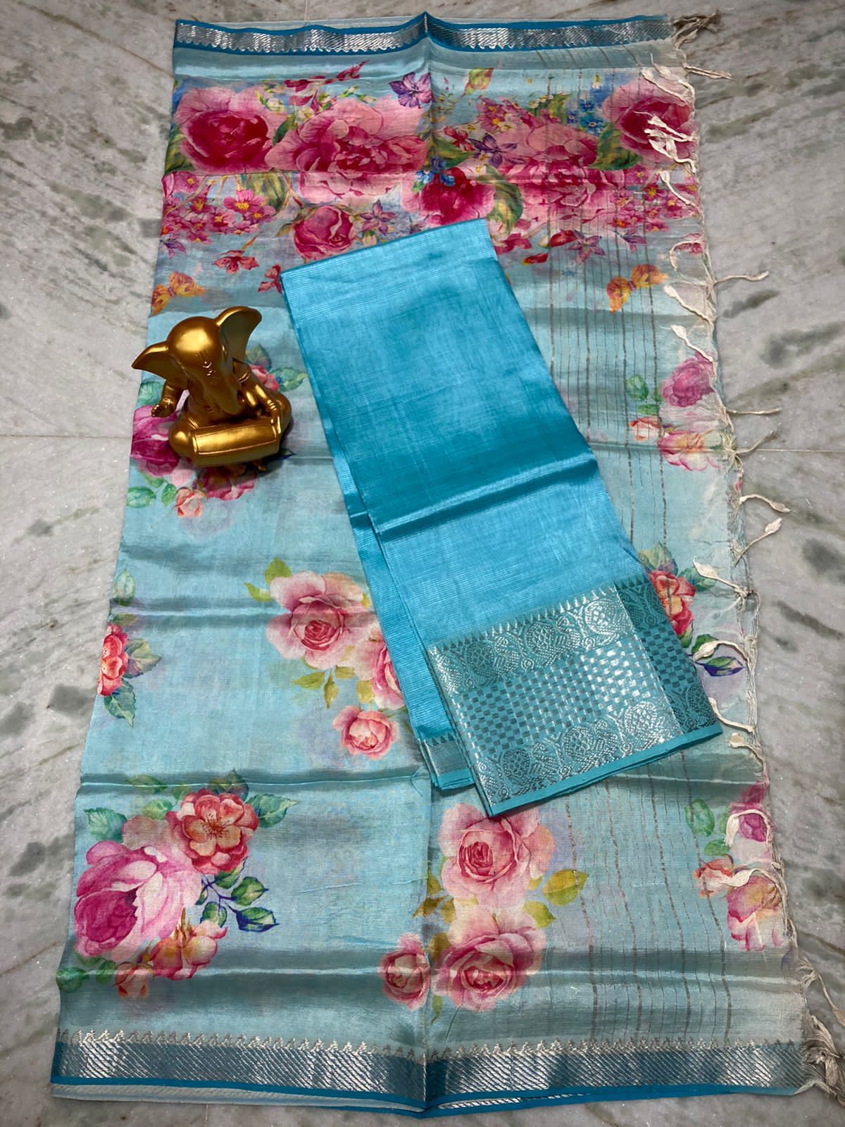 Mangalagiri pure pattu by cotton top and dupatta set