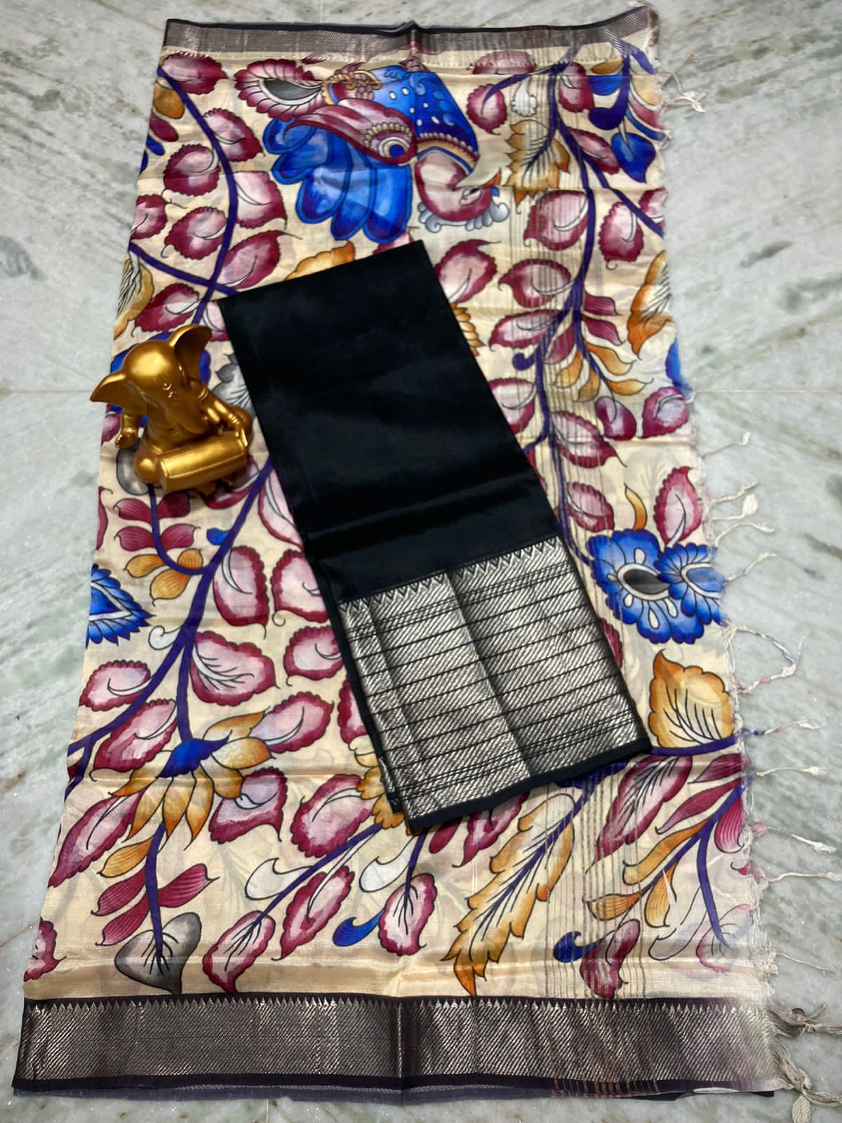 Mangalagiri pure pattu by cotton top and dupatta set