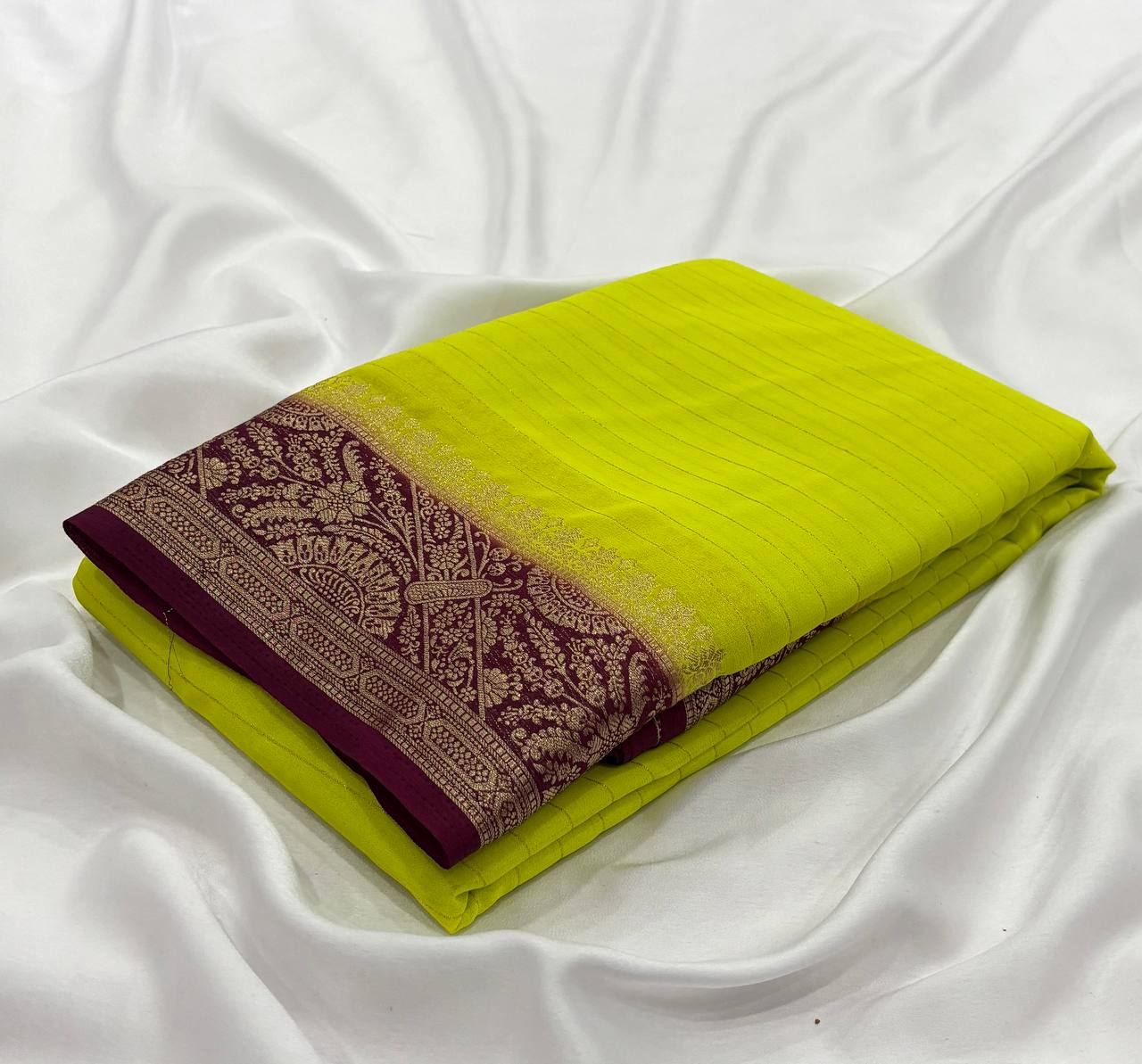 Mysore Chiffon Stripes saree