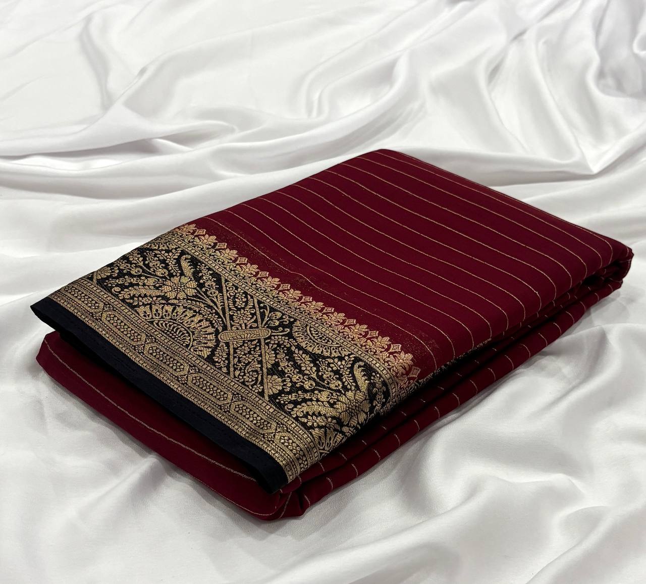 Mysore Chiffon Stripes saree