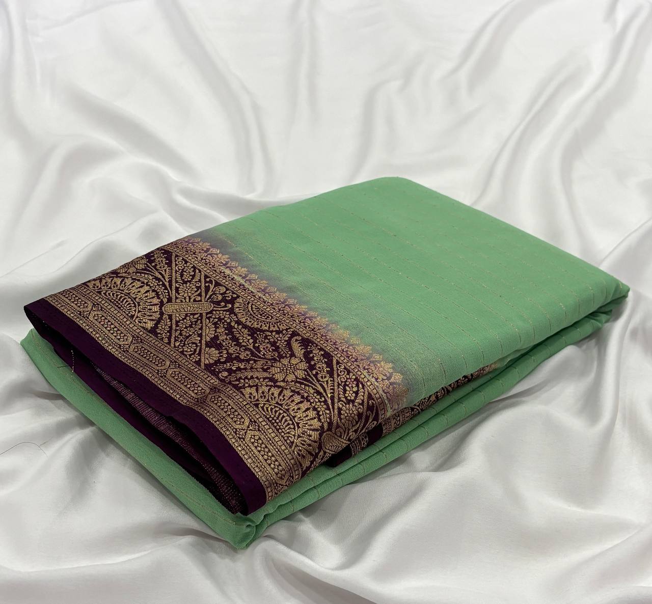 Mysore Chiffon Stripes saree
