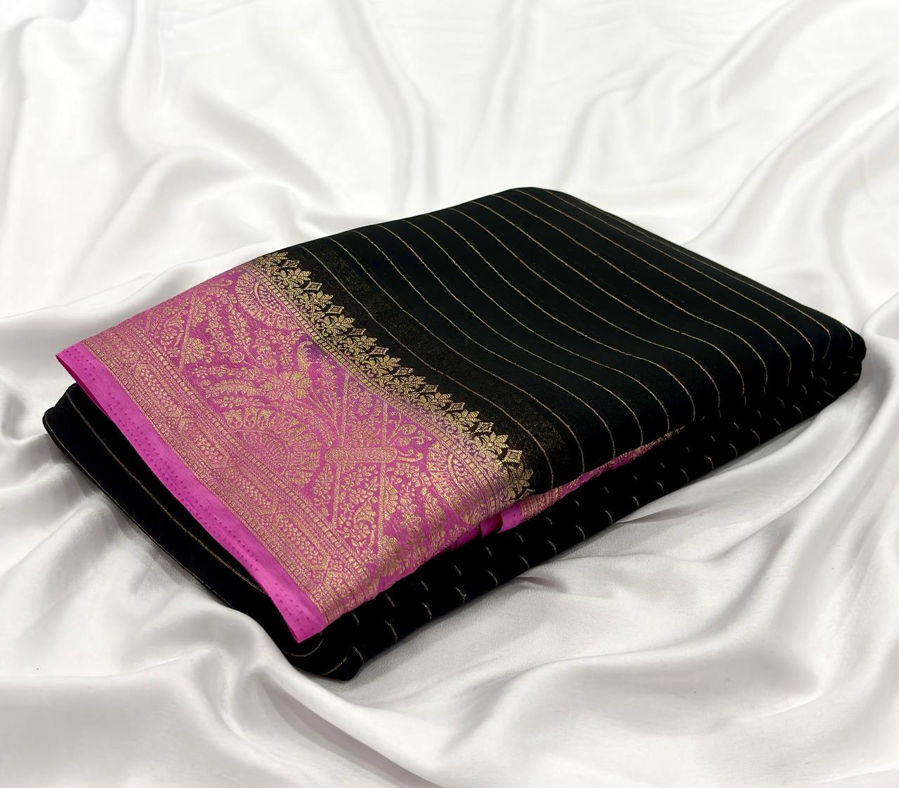 Mysore Chiffon Stripes saree