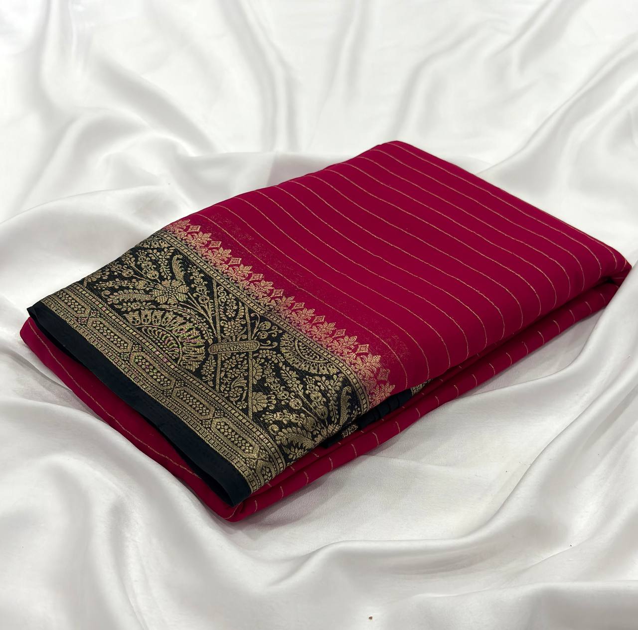 Mysore Chiffon Stripes saree