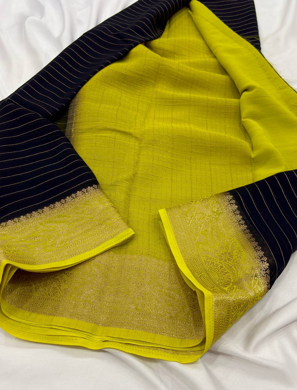 Mysore Chiffon Stripes saree