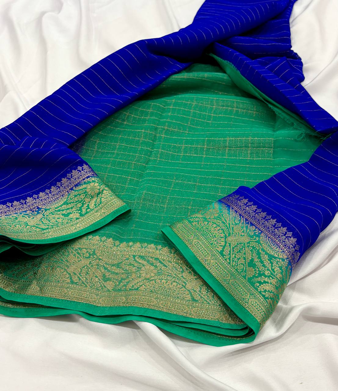 Mysore Chiffon Stripes saree