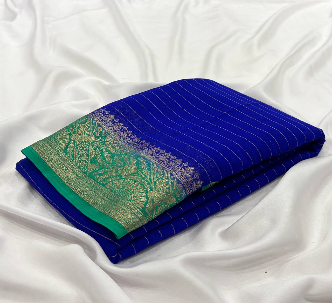 Mysore Chiffon Stripes saree