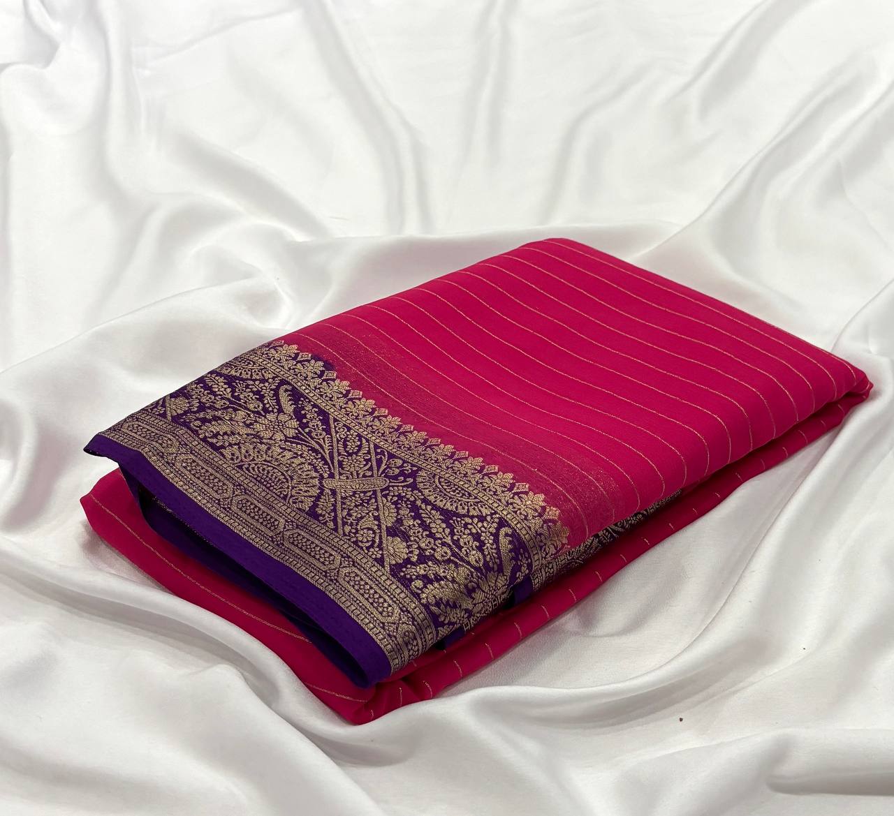 Mysore Chiffon Stripes saree