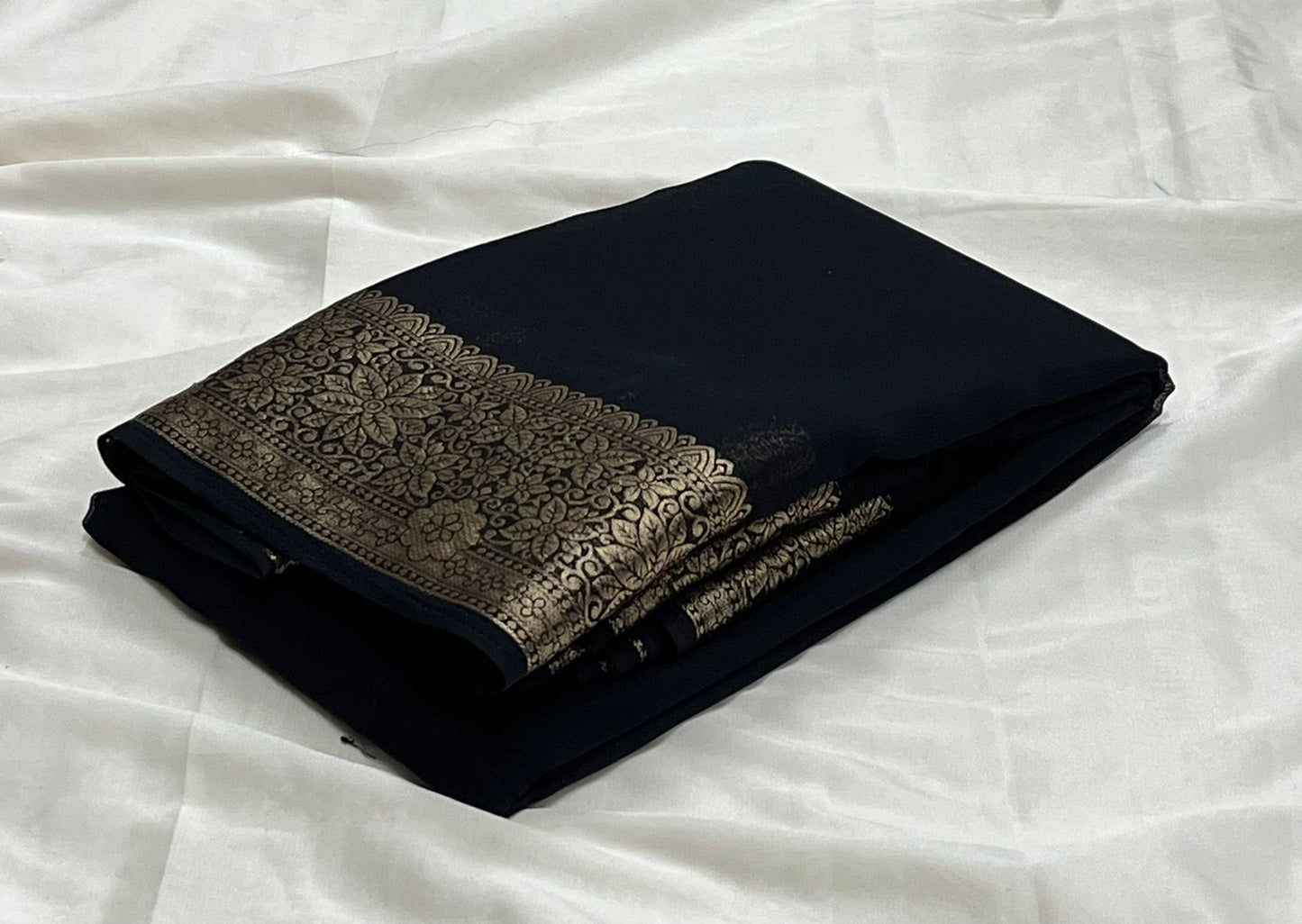 Mysore Dani Chiffon Plain Saree