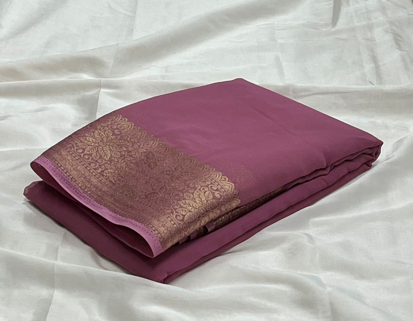Mysore Dani Chiffon Plain Saree