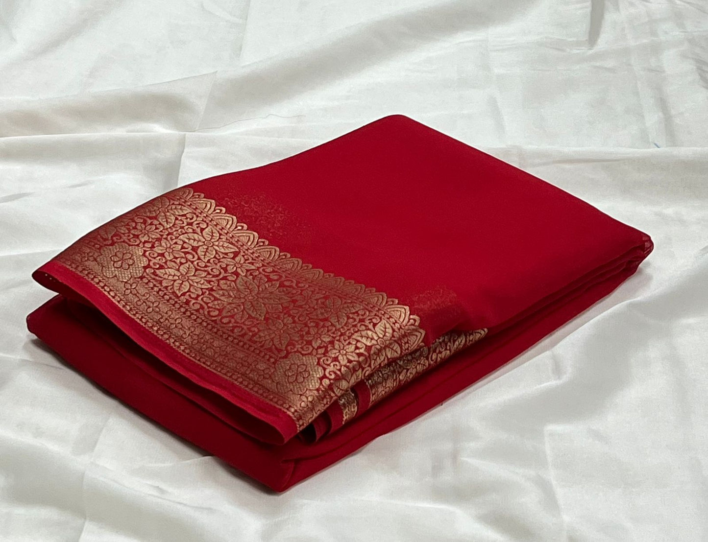 Mysore Dani Chiffon Plain Saree