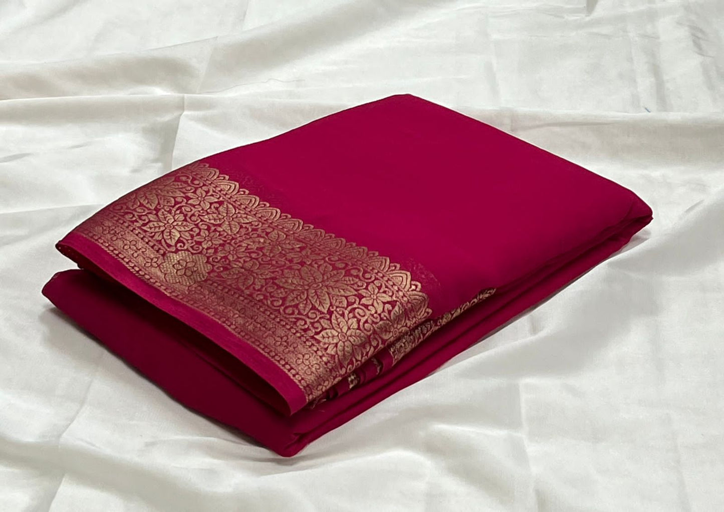 Mysore Dani Chiffon Plain Saree