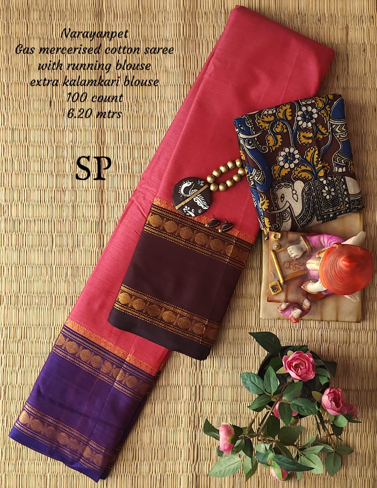 Narayanpet machine gas mercerized cotton saree