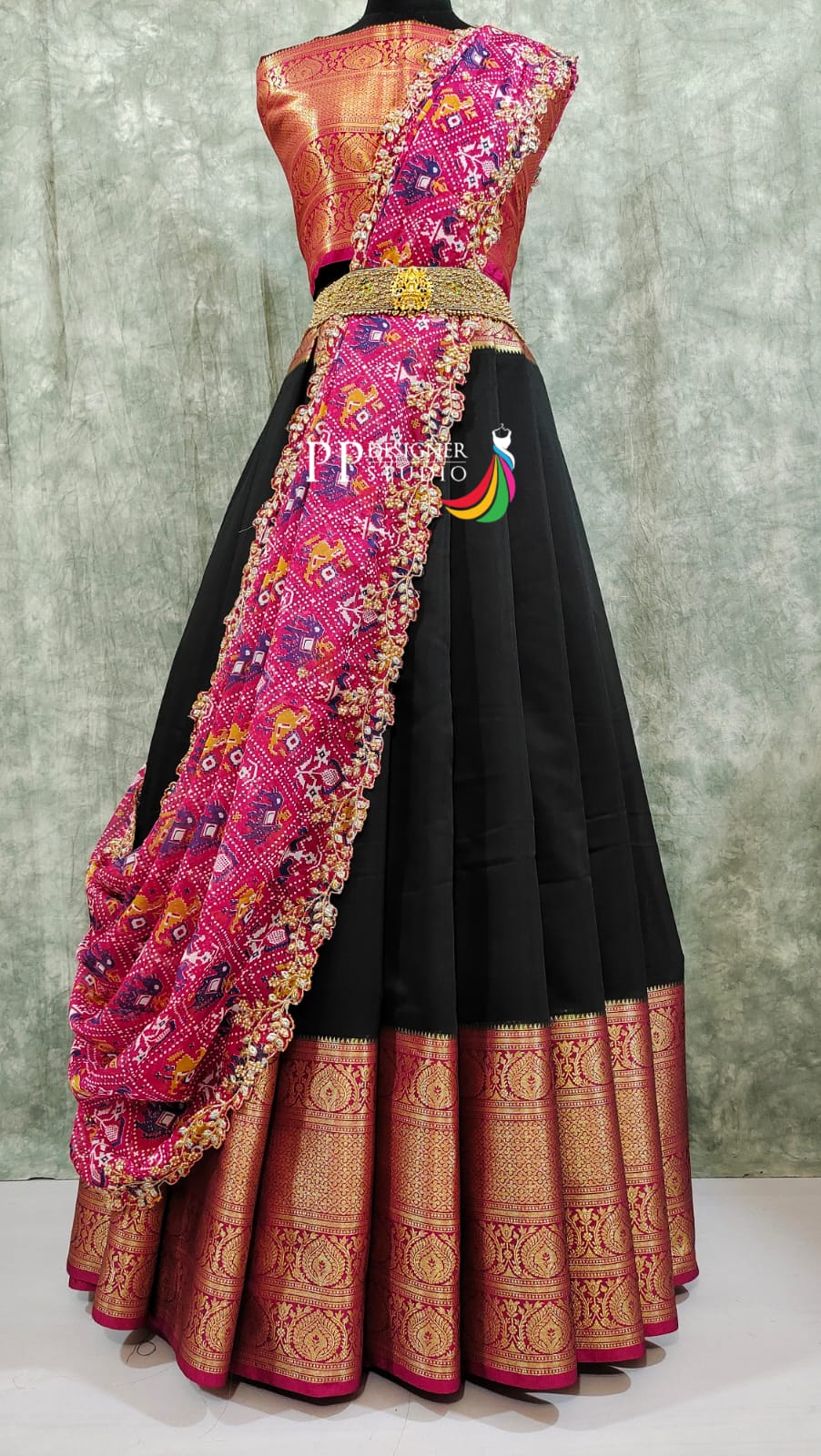 Narayanpet silk lehenga material