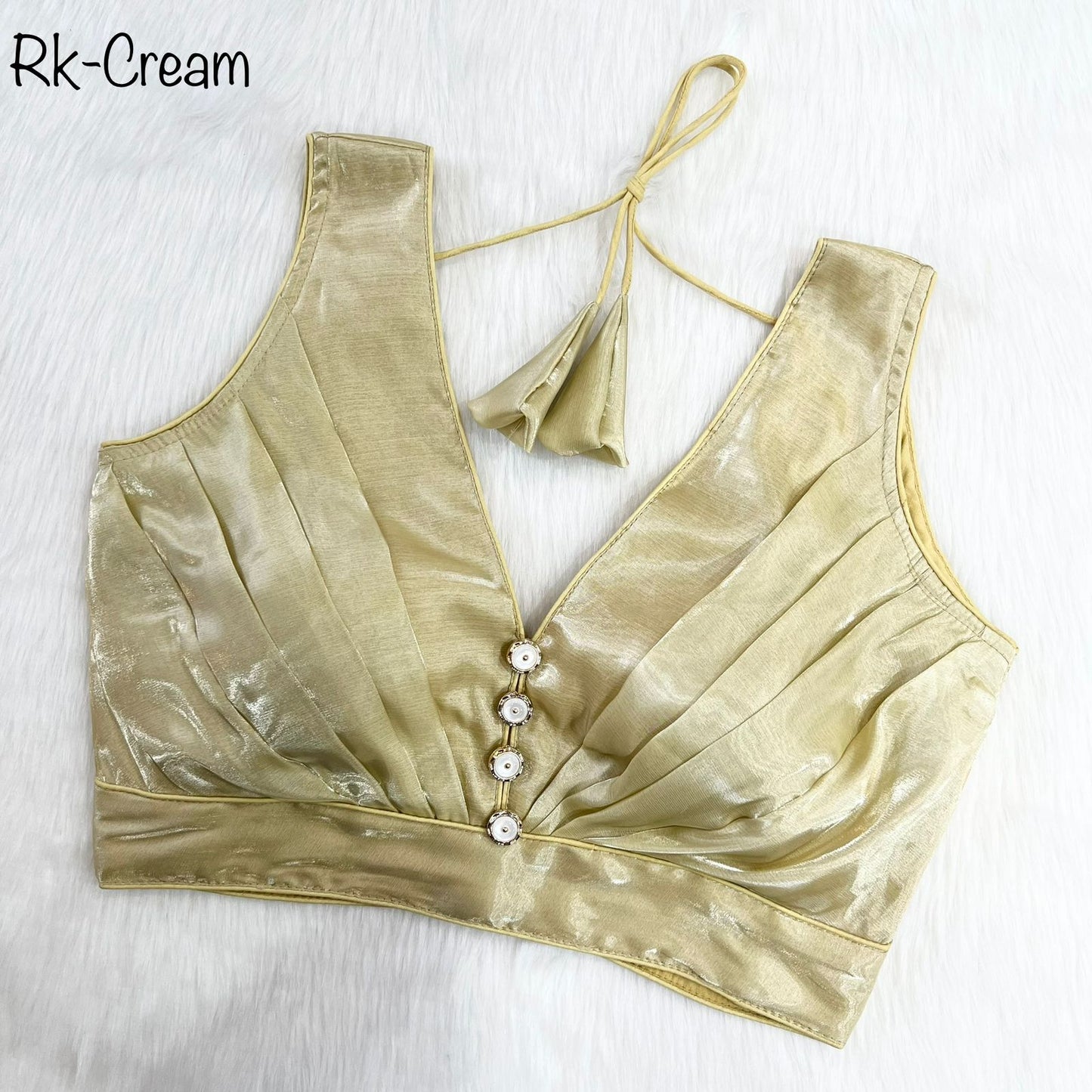 New rafale silk pleated designer blouse