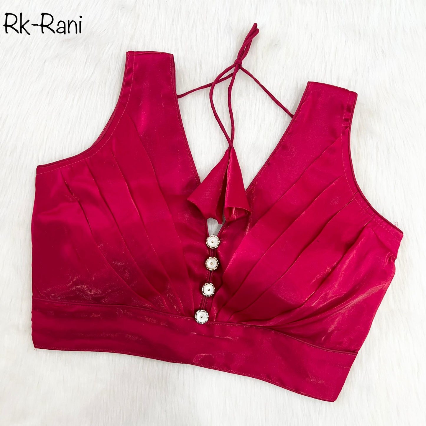 New rafale silk pleated designer blouse