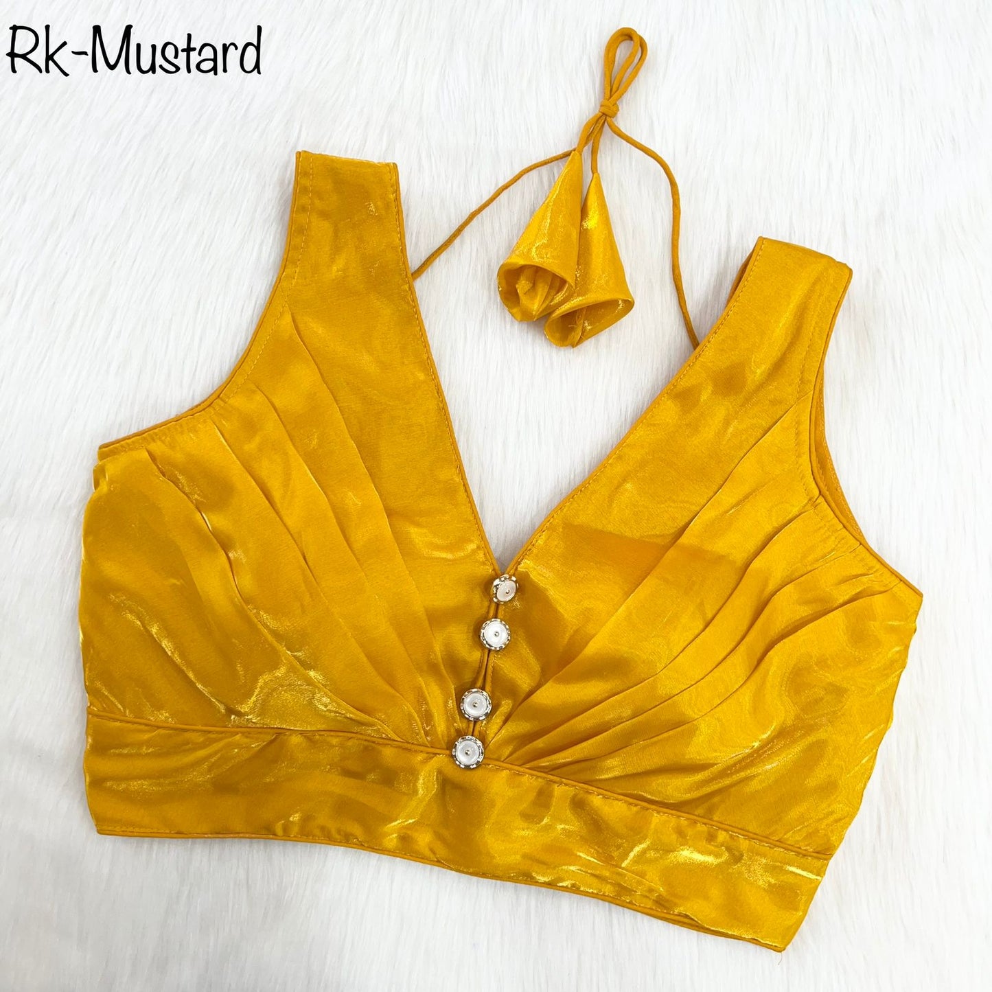 New rafale silk pleated designer blouse