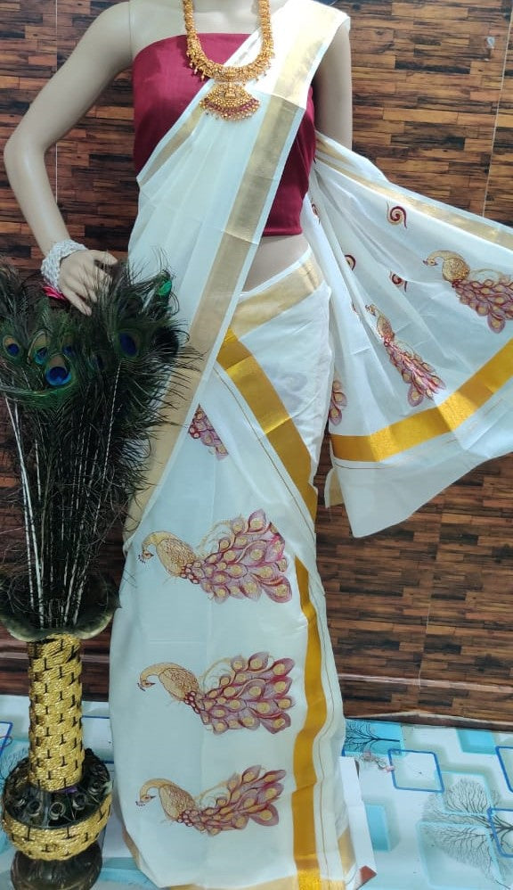 Kerala cotton set mundu for this onam festival