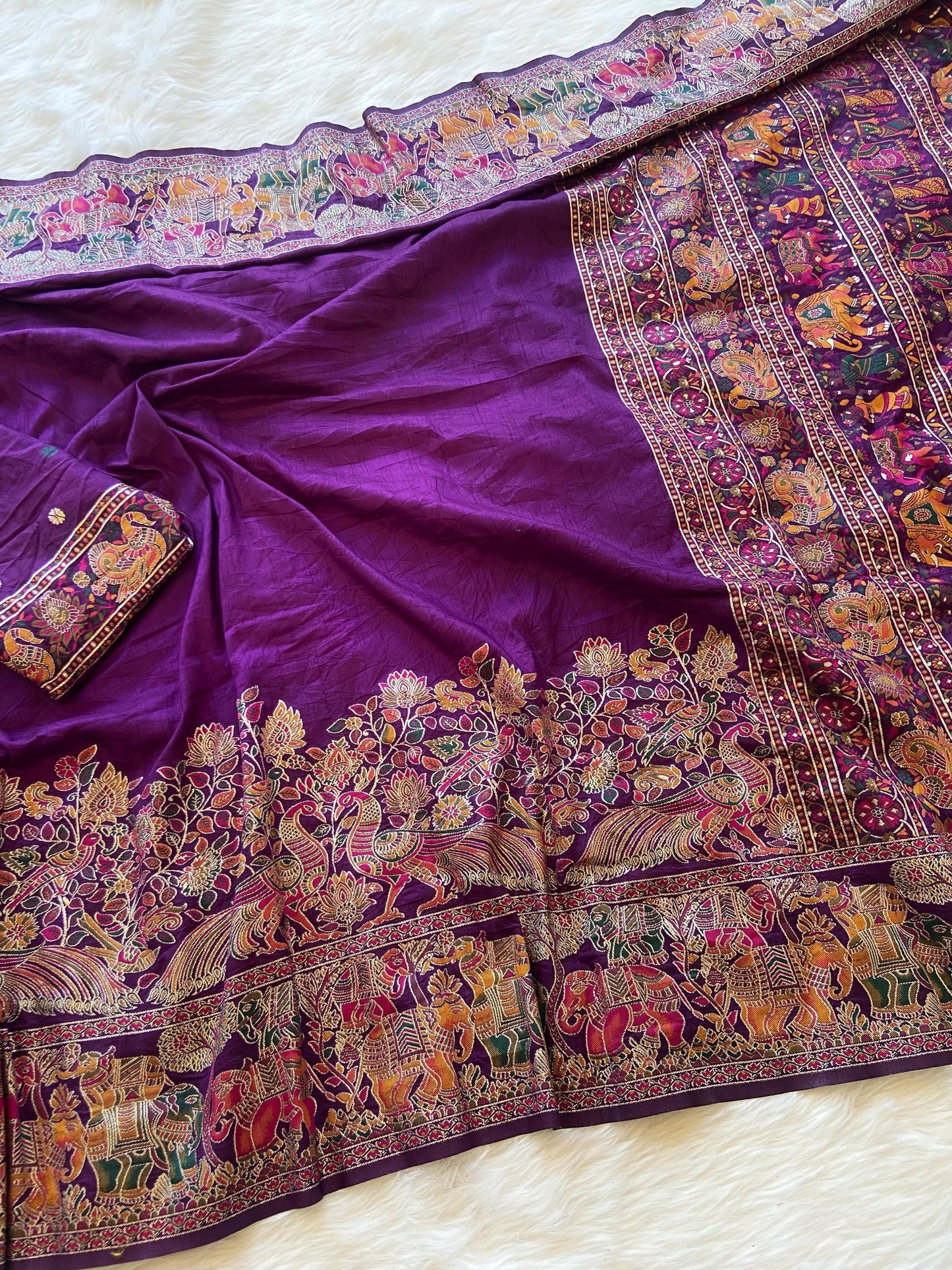 Pashmina silk saree