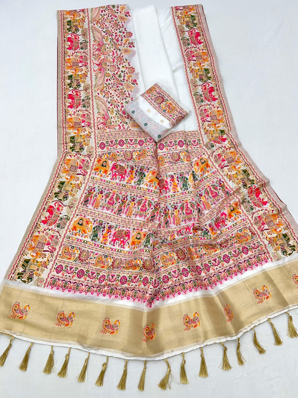 Pashmina silk saree