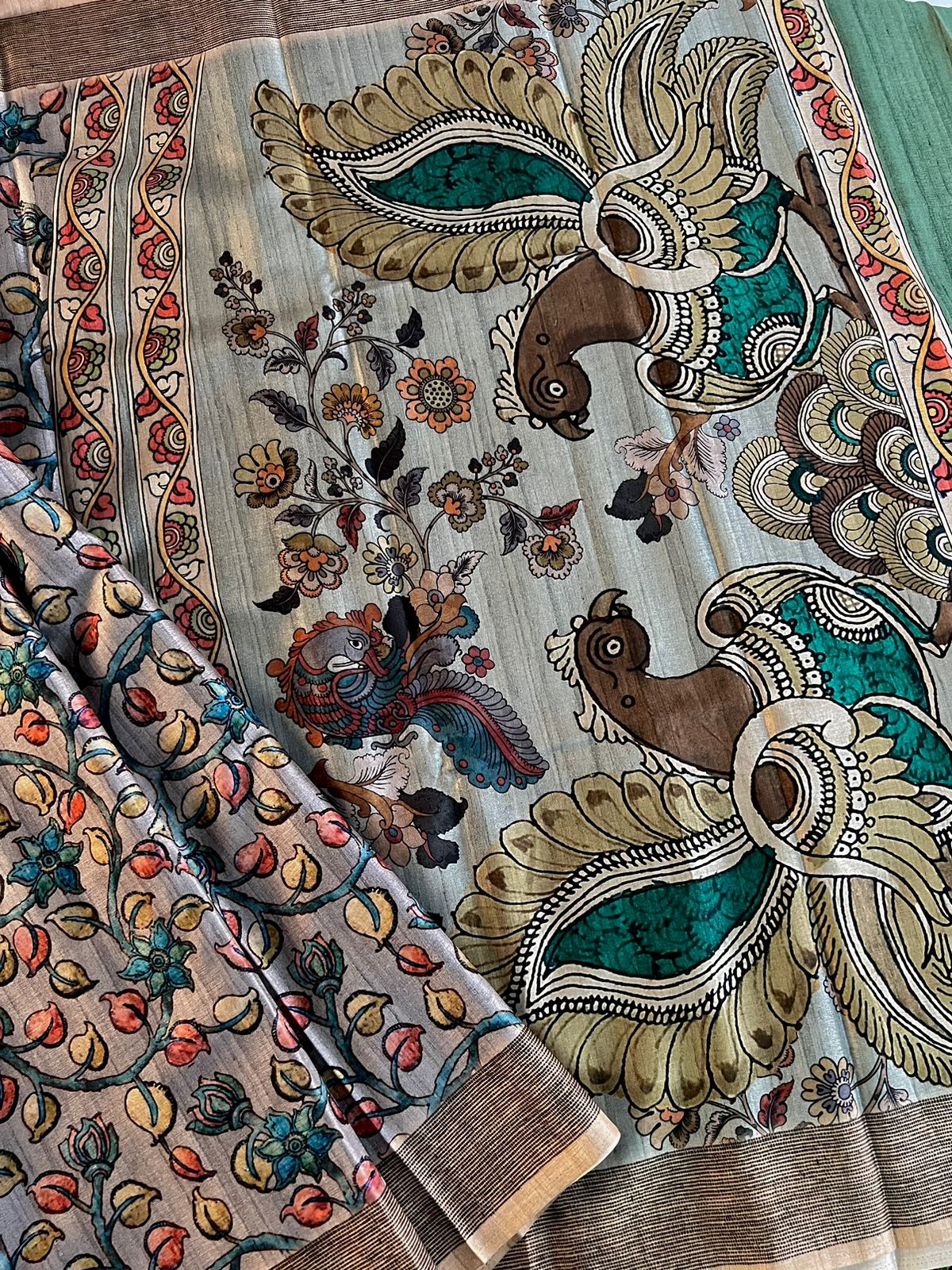 Pashmina silk saree