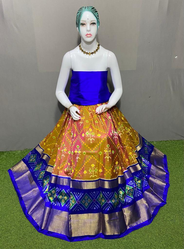 Pochampalli silk lehenga