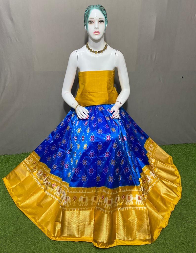 Pochampalli silk lehenga