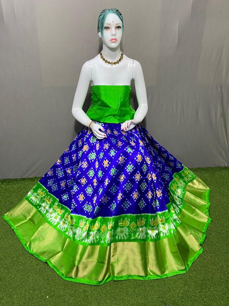 Pochampalli silk lehenga