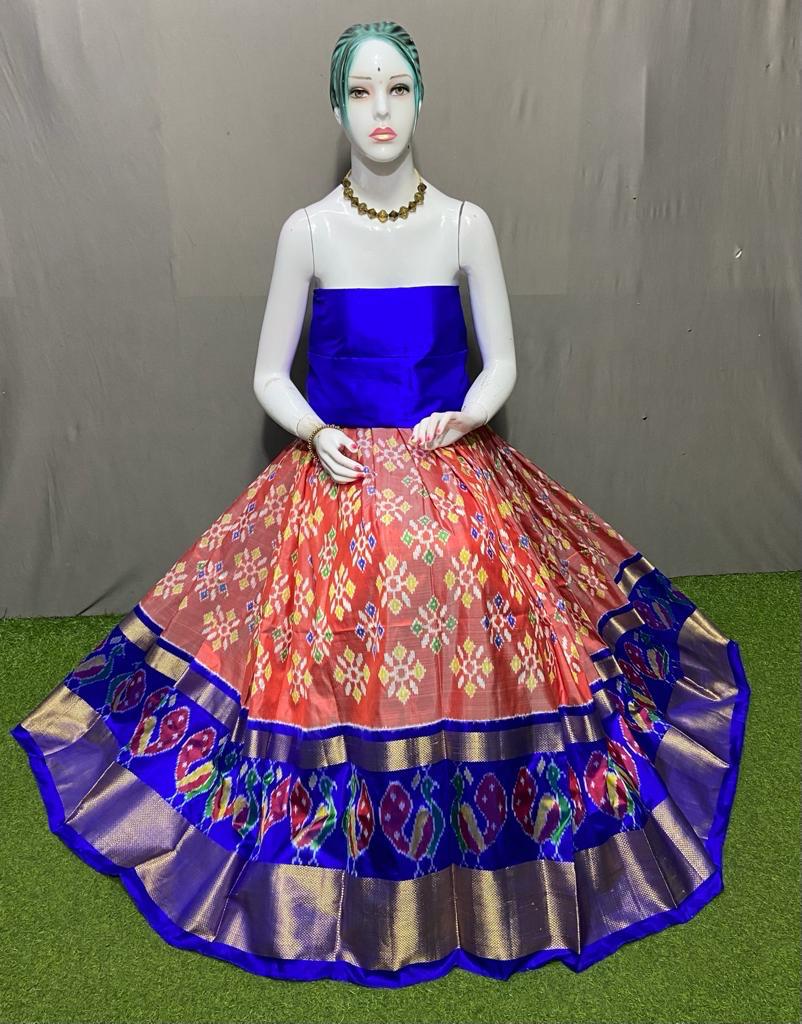 Pochampalli silk lehenga