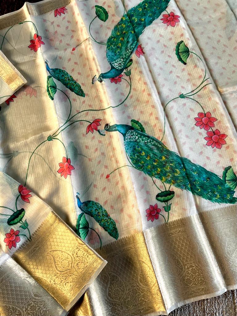 Pure banarasi silk kota saree