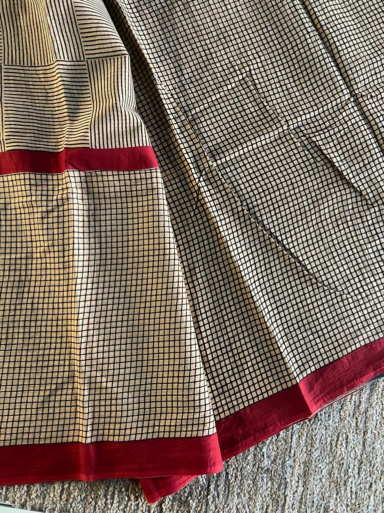 Pure batik printed mul mul cotton saree