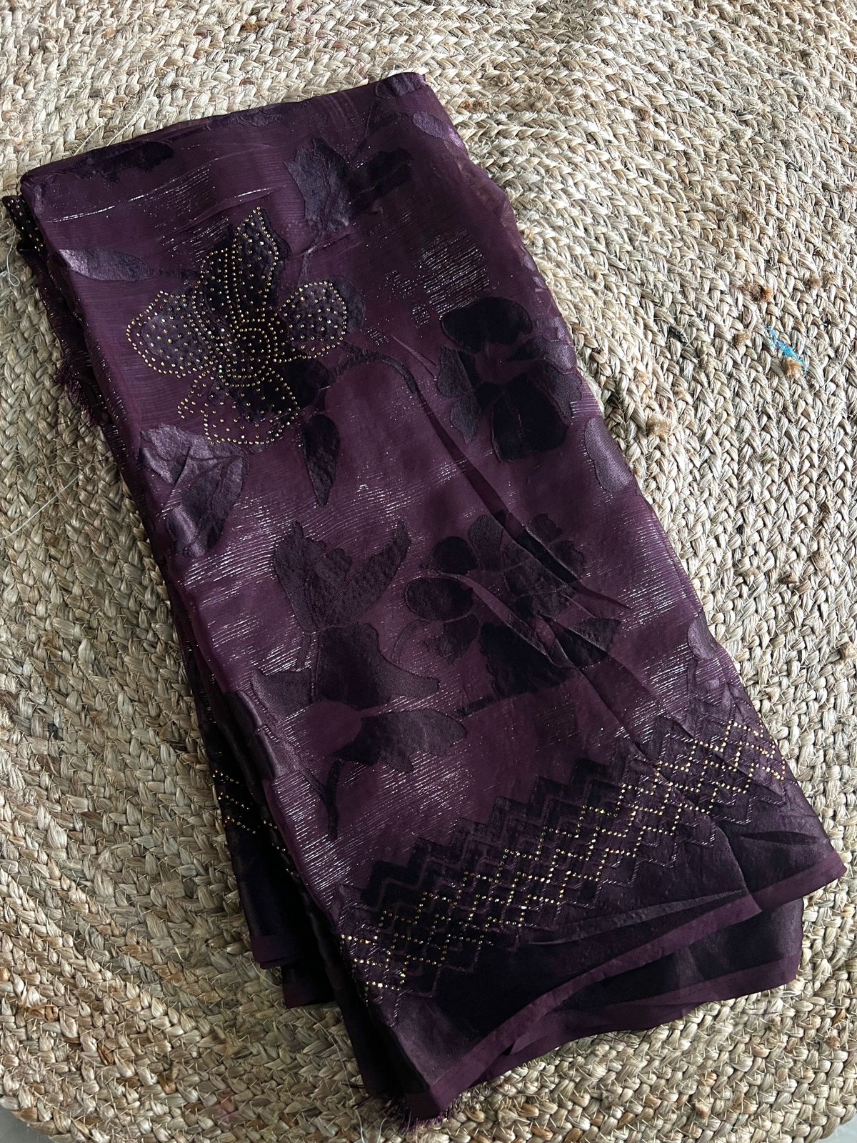 Pure Brasso Shimmering Chiffon Silk Saree