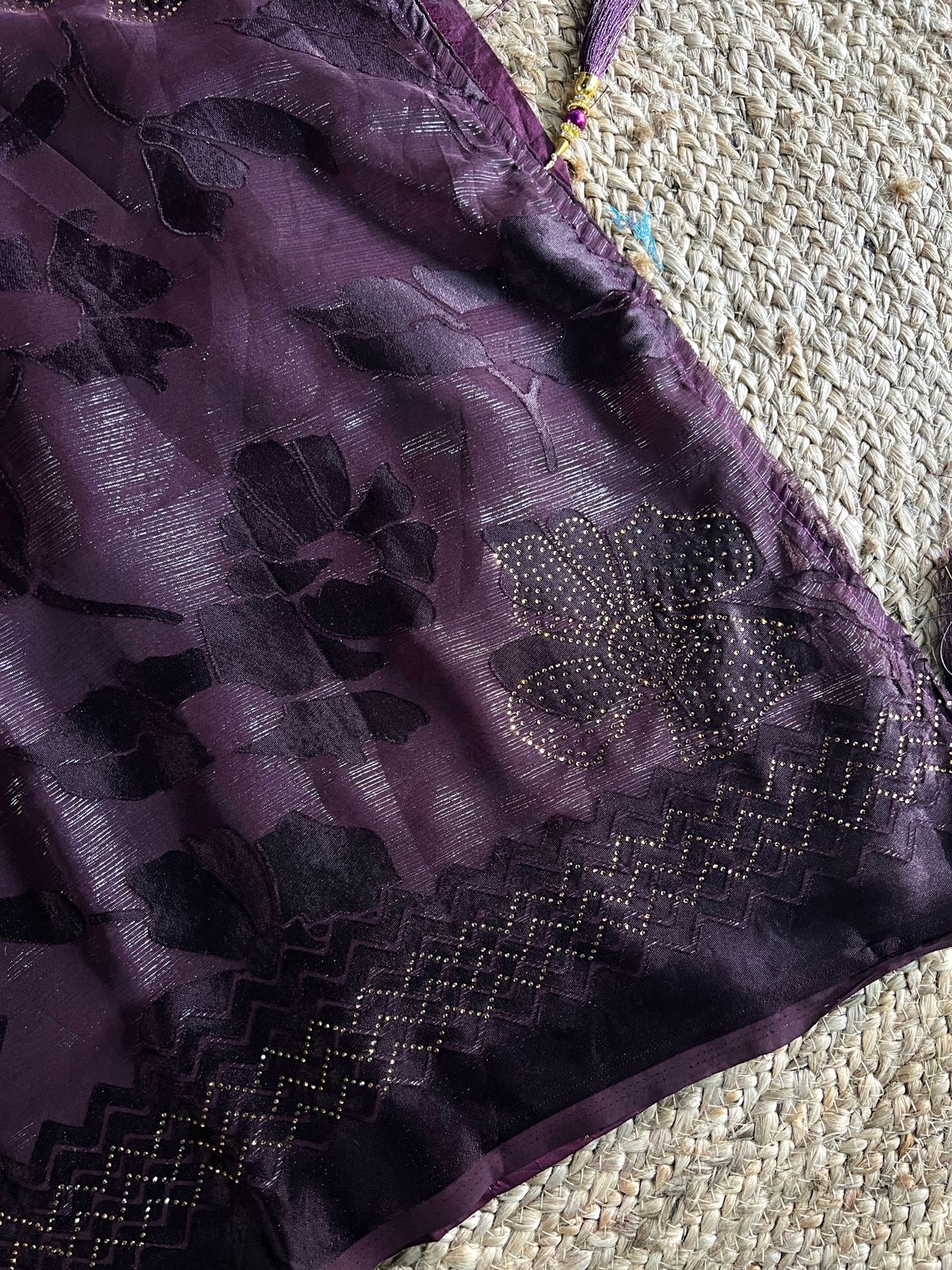 Pure Brasso Shimmering Chiffon Silk Saree
